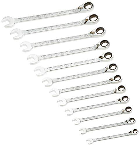 Produktbild HAZET Knarren Ring-Maulschlüssel Satz 606N/12 ∙ Aussen Doppel-Sechskant-Tractionsprofil ∙ 8 - 19 ∙ A… (8 mm, 9 mm, 10 mm, 11 mm, 12 mm, 13 mm, 14 mm, 15 mm, 16 mm, 17 mm, 18 mm, 19 mm)