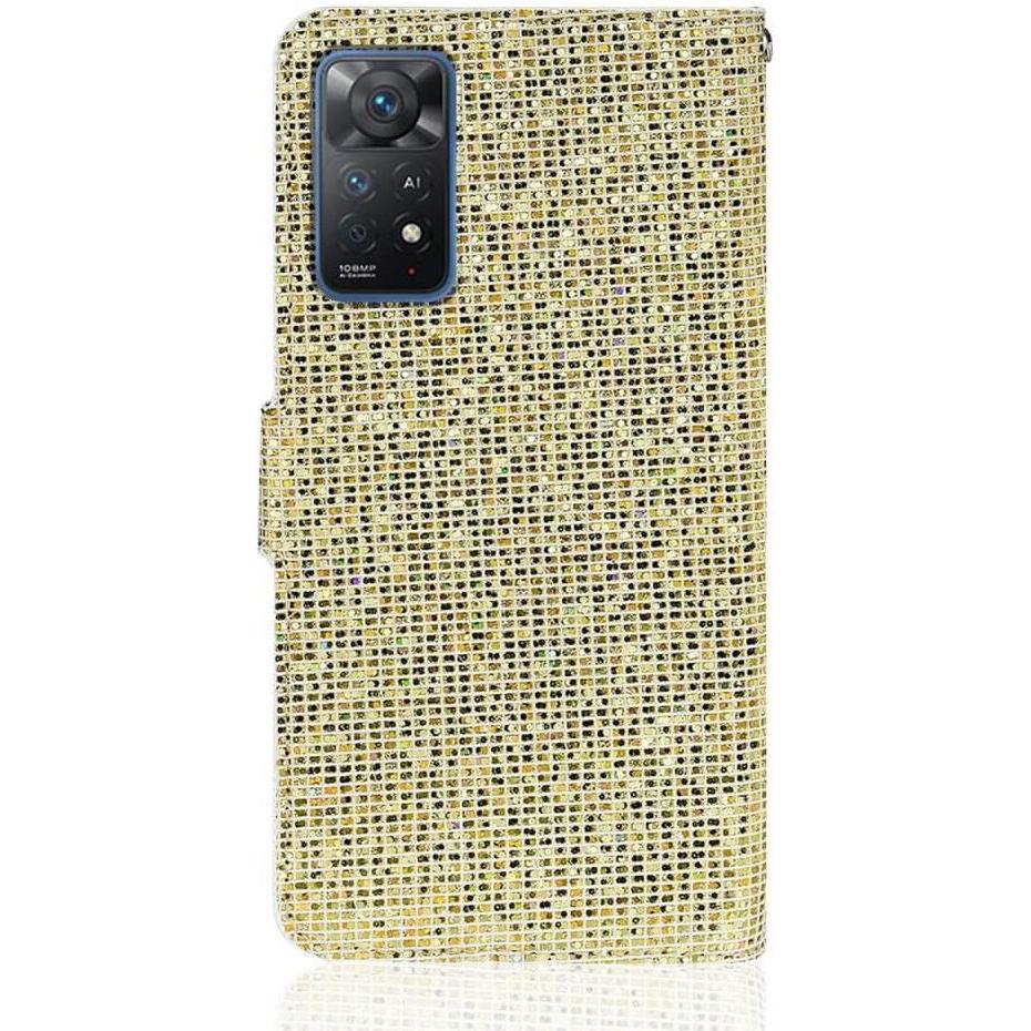 Thumbnail - Cover-Discount Xiaomi Redmi Note 11 Pro / 12 Pro - Glitter Leder Etui gold (Xiaomi Redmi Note 12 Pro, Xiaomi Redmi Note ...