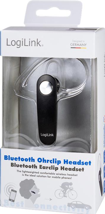 Produktbild LogiLink Bluetooth Ohrclip Headset (Kabellos)