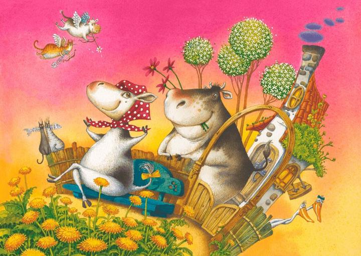 Produktbild DaVici Puzzle - Fliegende Kühe (65 Teile)