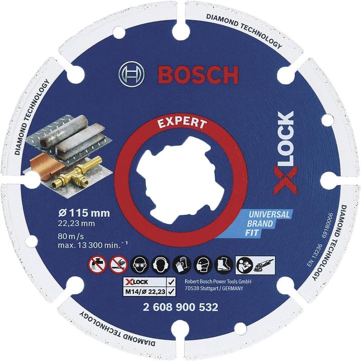 Produktbild Bosch Professional Zubehör EXPERT Diamond Metal Wheel X-LOCK Trennscheibe, 115 x 22,23 mm
