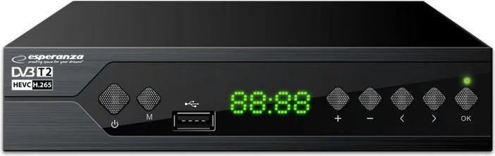 Produktbild Esperanza EV107P Digitalempfänger DVB-T2 H.265 (DVB-T2)