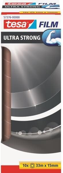 Produktbild tesa tesafilm 10x ULTRA STRONG Premium-PVC-Klebefilm (15 mm)