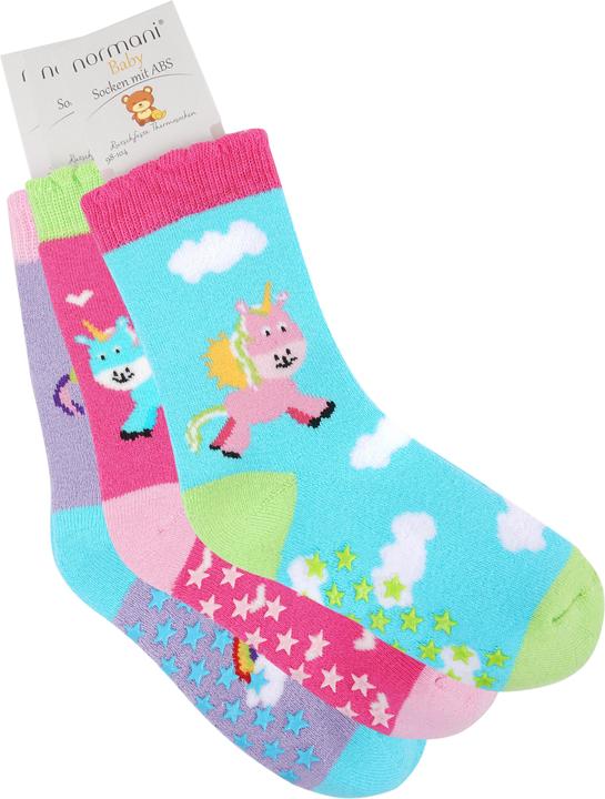 Produktbild Normani 3 Paar Kindersocken mit ABS-Druck (3er Pack, 74/80)