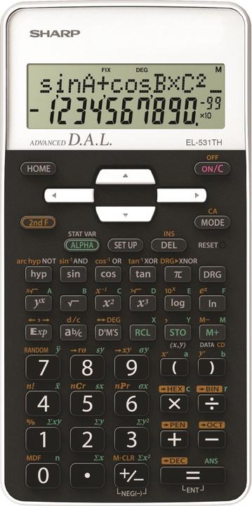 Actual product image Sharp EL-531TH Calculator Pocket Scientific Calculator Black, White (Electrical connection)