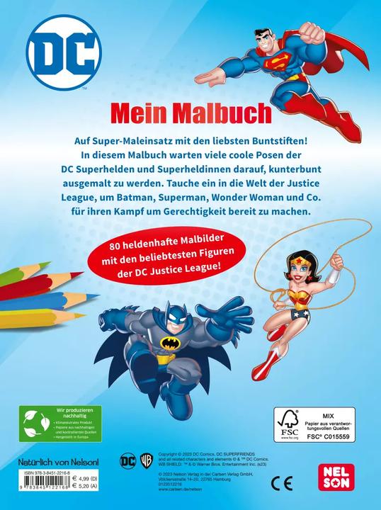 Actual product image DC Superheroes: My Colouring Book