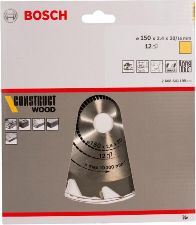 Produktbild Bosch Professional Zubehör PRO Construct Wood Kreissägeblatt, 150 x 2,4 x 20 mm