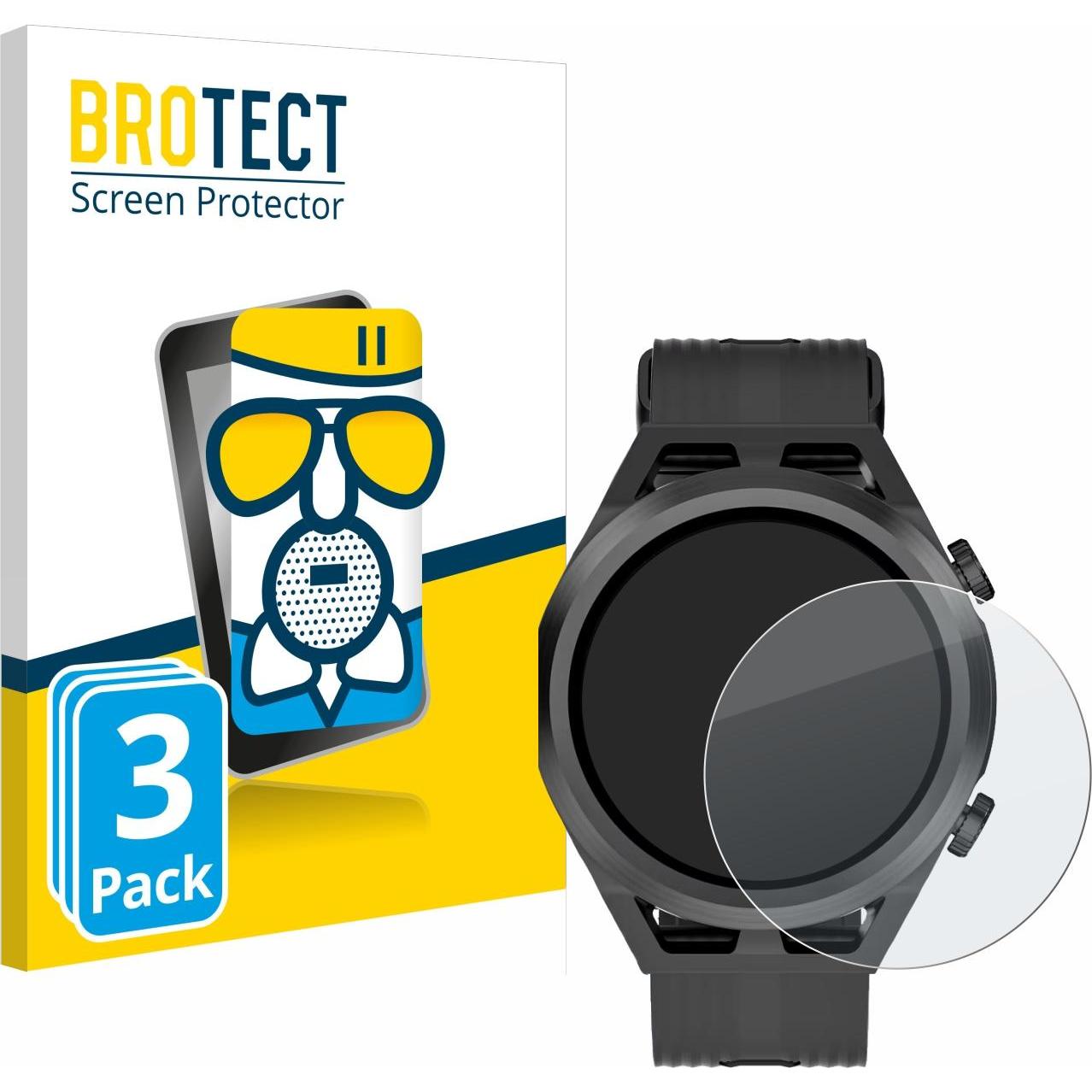 BROTECT Schutzglas Schutzfolie Displayschutz Display Schutz Glas Folie matt, Smartwatch Schutzfolie, Grau