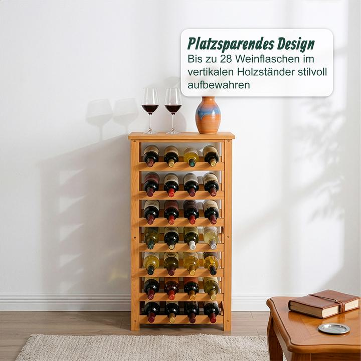 Actual product image Relaxdays winerack (28 bottles, 47 x 26 x 94 cm)