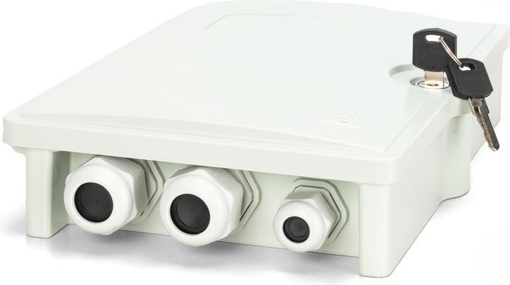 Produktbild Digitus FTTH-Verteilerbox, Singlemode, LC-APC Vorkonfektionierte Kupplungen, Pigtails