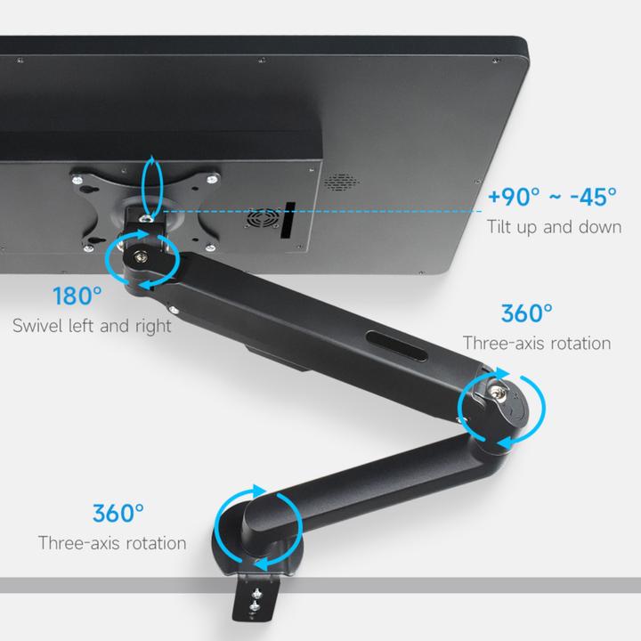 Image du produit WaveShare Support universel pour moniteur de bureau 17-30inch 2-9Kg Compatible VESA (Tables, 30", 9 kg)