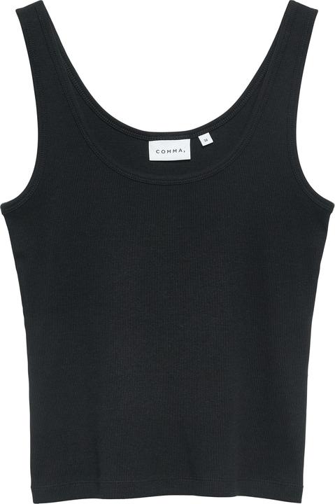 Produktbild Comma Geripptes Top mit V-Ausschnitt im Slim Fit (46)