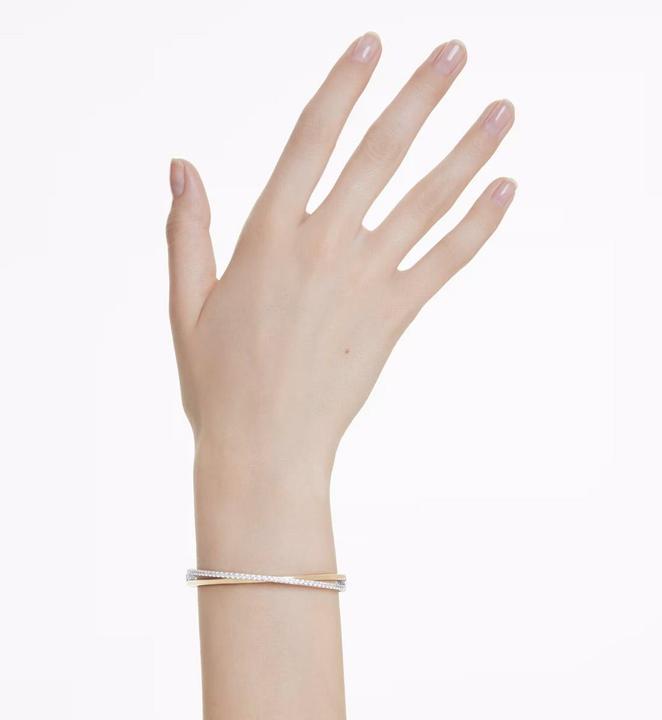 Produktbild Swarovski Hyperbola Armreif Rundschliff Weiss (5.40 cm, Swarovski Metall)
