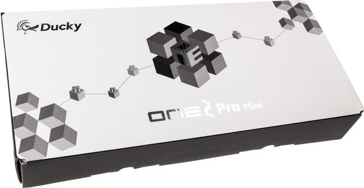 Productafbeelding Ducky One 2 Pro Mini White Edition Gaming Keyboard, RGB LED - Kailh White (DE, Bedraad)