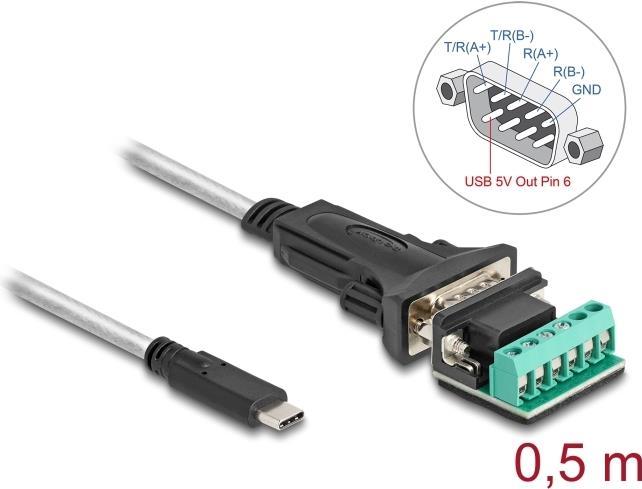 Immagine prodotto Delock Adattatore da USB Type-C a 1 spina seriale RS-422/485 (0.50 m)