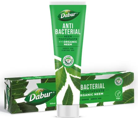 Produktbild Dabur Antibakterielle Neem-Zahnpasta 100ml Natürliche Zahnpflege mit Neem-Extrakten für frischen Atem und (100 ml)