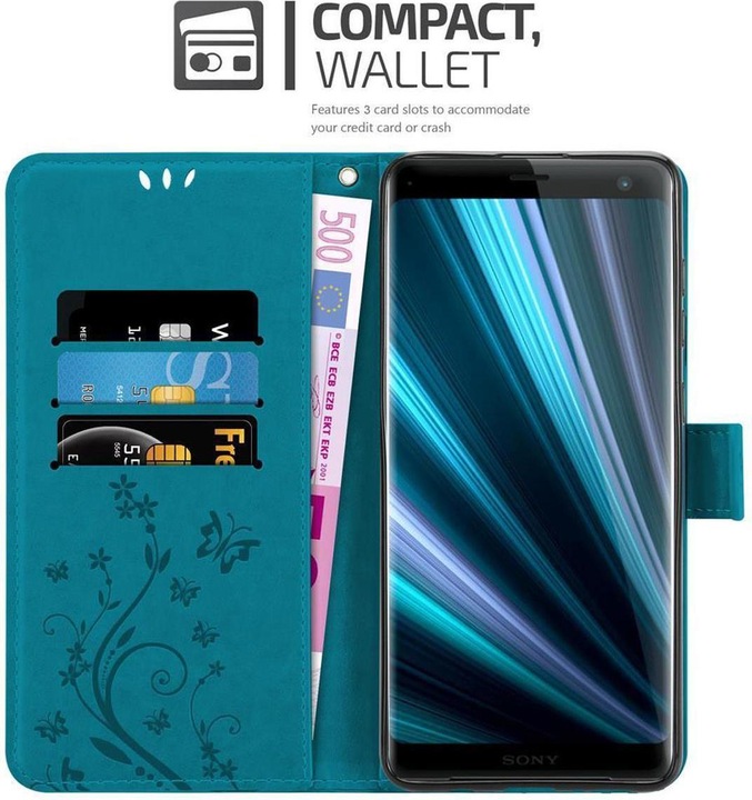 Actual product image Cadorabo Flower Book Cover (Sony Xperia XZ3)