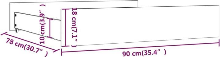 Image du produit vidaXL Bettschublade (90 x 78 x 18 cm)