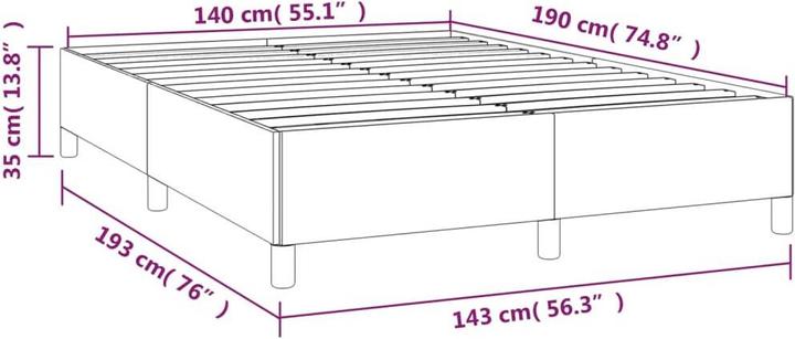 Image du produit vidaXL Bettgestell (140 x 190 cm)