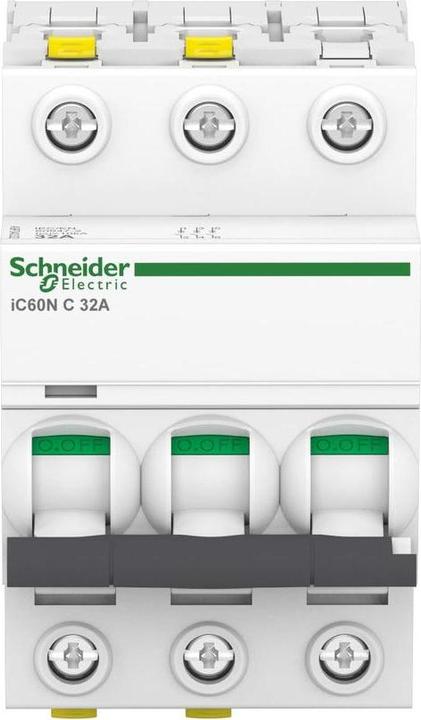 Produktbild Schneider Electric Acti9 iC60N MCB 3 Pole 32A Curve C