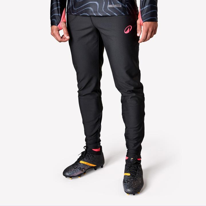 Kipsta Pantalon D'Entrainement De Football Adulte Viralto Topo Noir, Gris, Rose Fluo (W34/L34)