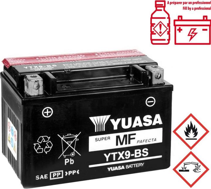 Image du produit Yuasa YTX9-BS AGM (12 V, 8.40 Ah, 135 A)