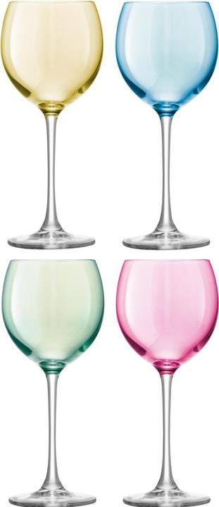 Produktbild LSA Polka Weinglas 400ml - pastell sortiert x 4 (40 cl, 4 Gläser, Rotweingläser)