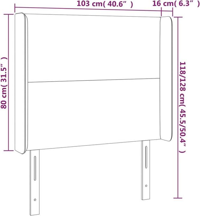 Image du produit vidaXL Nadia (103 x 16 x 128 cm)
