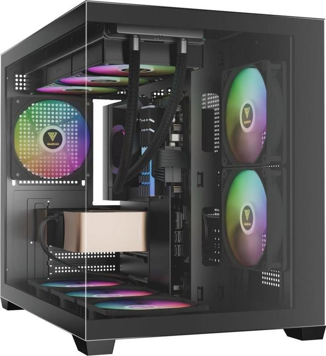Image du produit Gamdias Boitier Mini Tour Micro ATX Aura GC10M RGB avec panneaux vitrés (Noir)