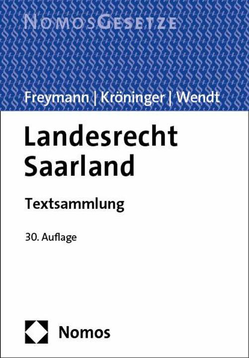 Actual product image Landesrecht Saarland (German, Holger/Wendt, Kröninger, 2024)