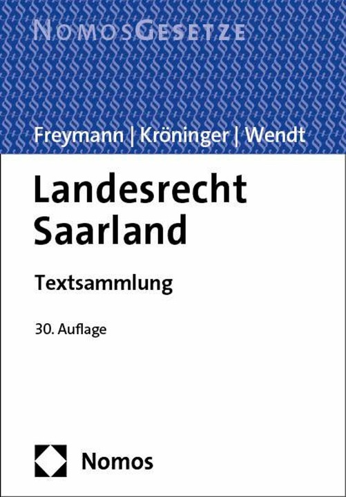 Immagine prodotto Landesrecht Saarland (Tedesco, Rudolf, Holger/Wendt, Kröninger, 2024)
