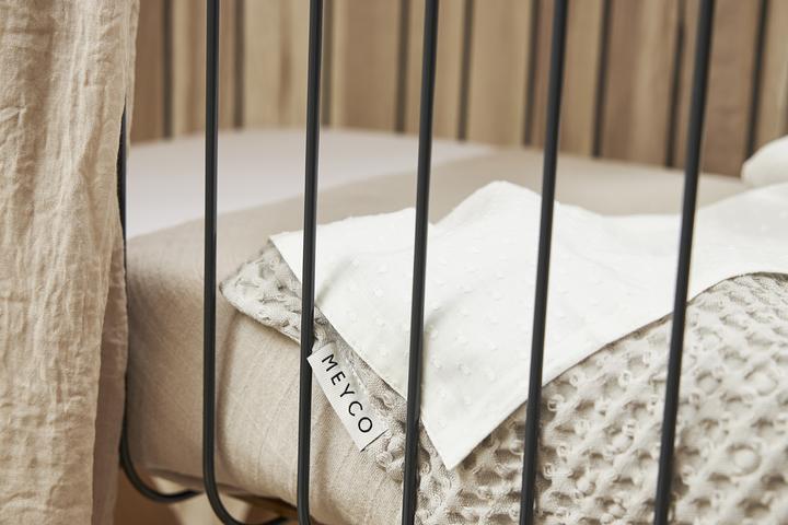 Image du produit Meyco Baby Waffle Cotton couverture de bébé grande - greige - 100x150cm