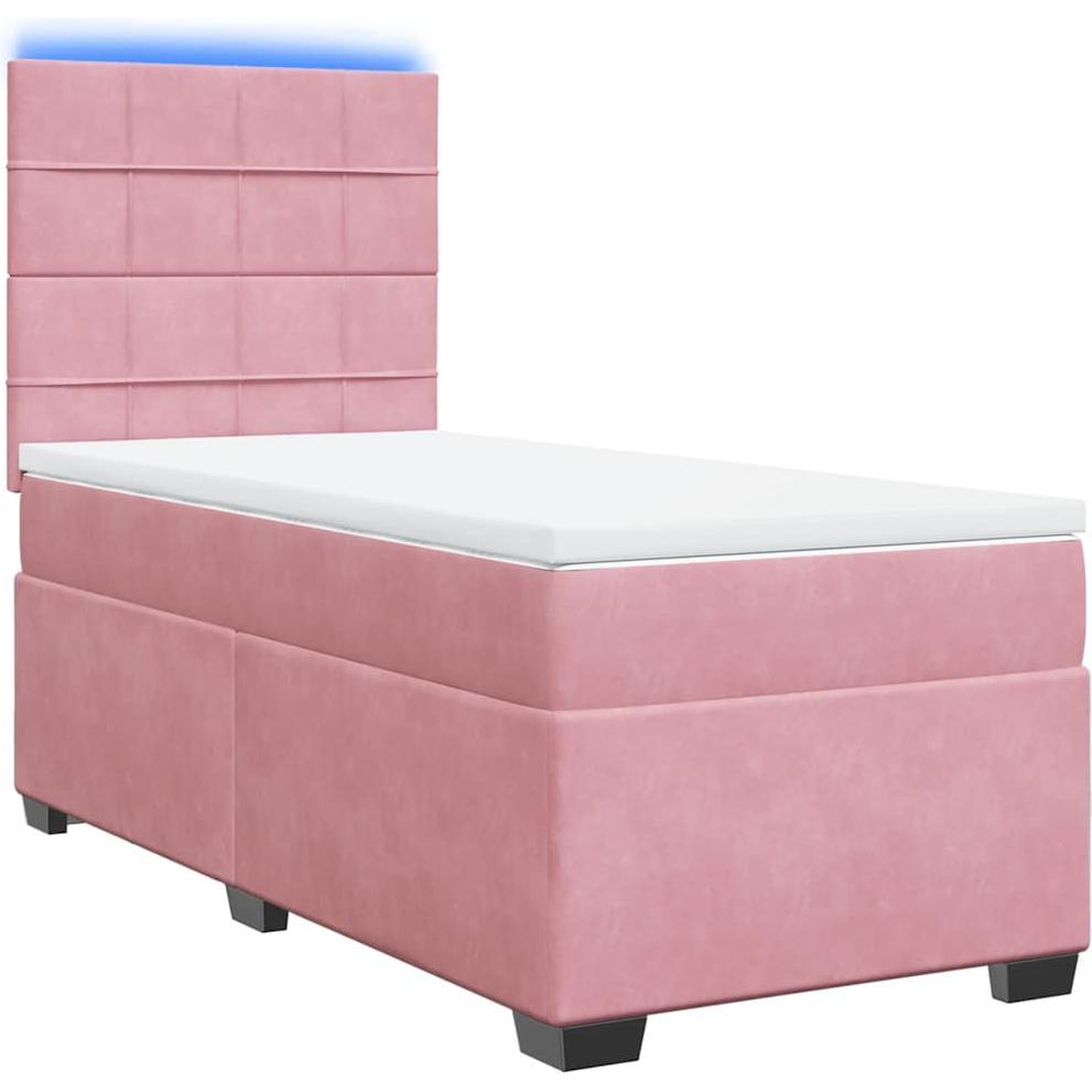 Thumbnail - VidaXL, Bett, Bo x springbett mit Matratze 100 x 200 cm Samt (100 x 200 cm)