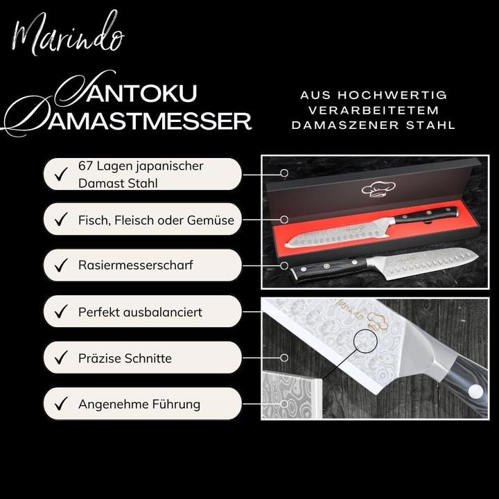 Produktbild Marindo Damastmesser (17.80 cm)