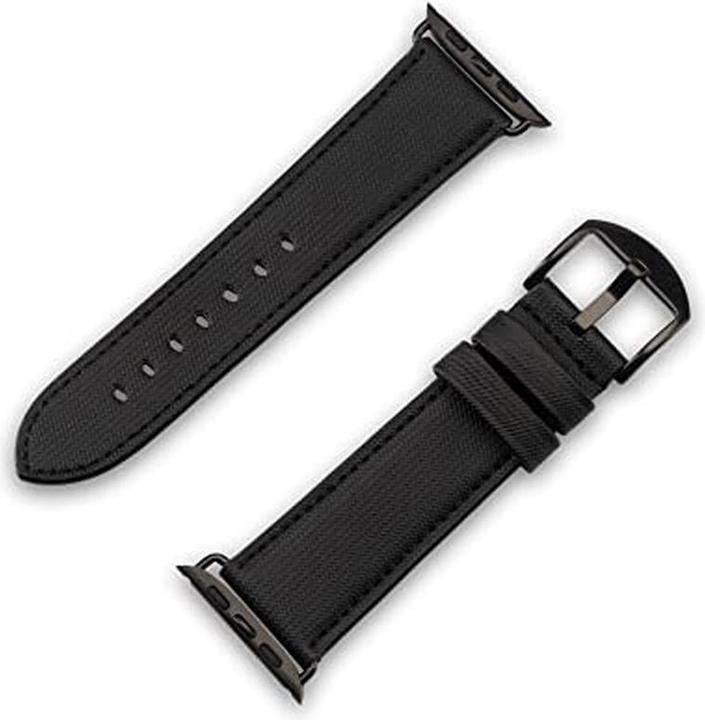 Immagine prodotto JT Berlin Apple Watch 42/44/45/49 mm - nero Wannsee (45 mm, 44 mm, 42 mm, 49 mm, Acciaio inossidabile, Vera pelle, TPU)