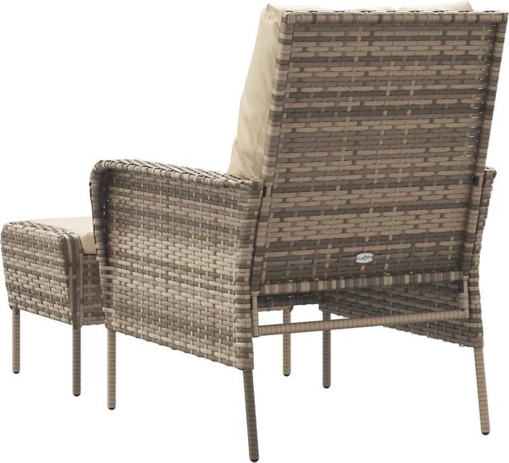 Actual product image vidaXL Gartenstuhl mit Fusshocker