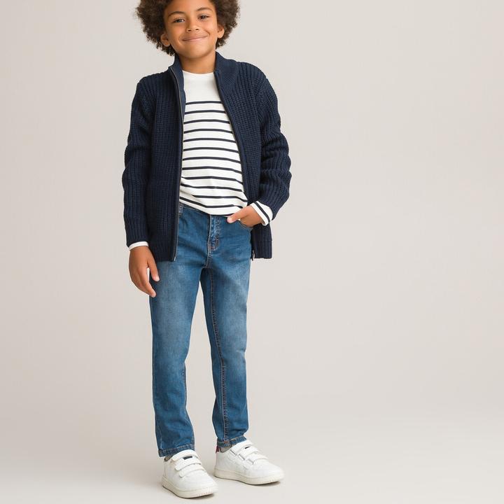 Image du produit La Redoute Collections Veste en tricot avec fermeture à glissière et col montant (110)