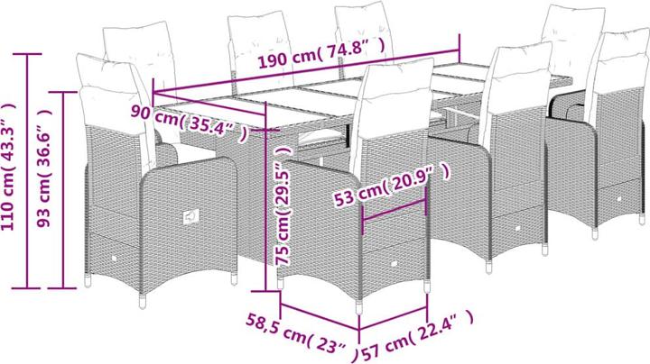 Produktbild vidaXL Bistro Set