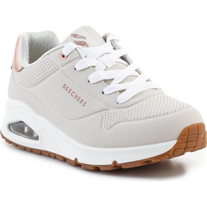 Skechers, Bambine, Sneaker, Uno Gen1 - Shimmer Away - Meisjes Sneakers - Naturel, Beige, (34)