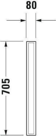 Actual product image Duravit Urinal divider STARCK 3 705x400mm white WG