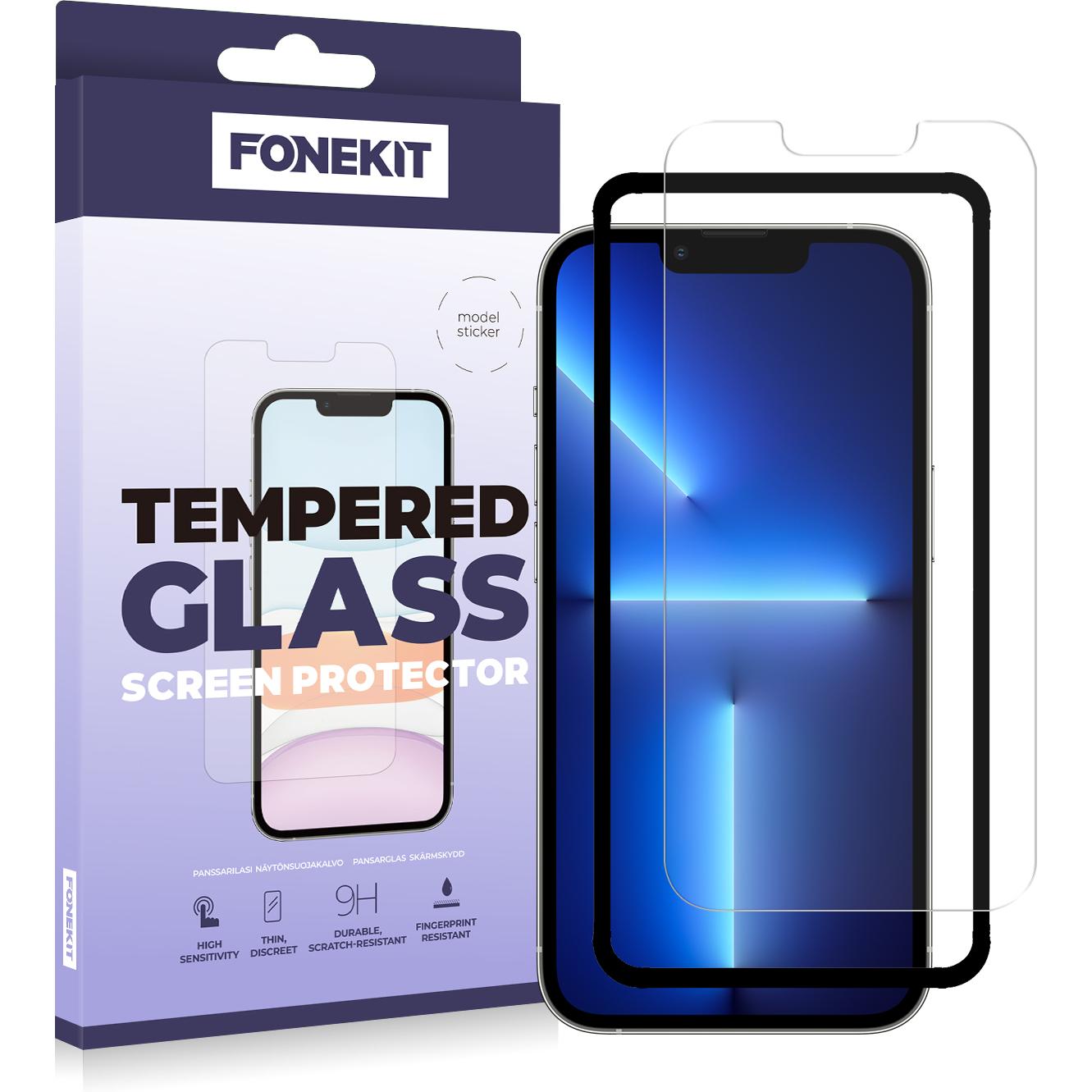 FoneKit panssarilasi, iPhone 14 Plus (1 Stück, Apple iPhone 14 Plus), Smartphone Schutzfolie, Transparent