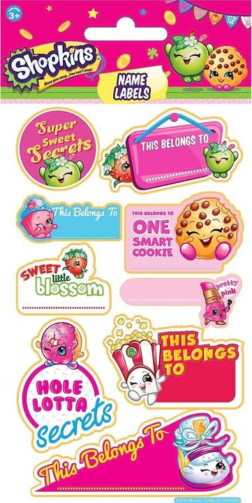 Immagine prodotto Shopkins Etichetta adesiva con il nome dei personaggi
