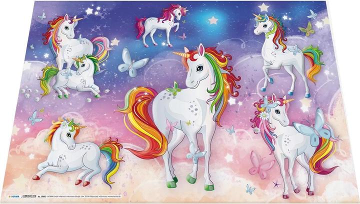 Produktbild HERMA Schreibunterlage Einhorn 55x35 3 Stück (35 x 55 cm)