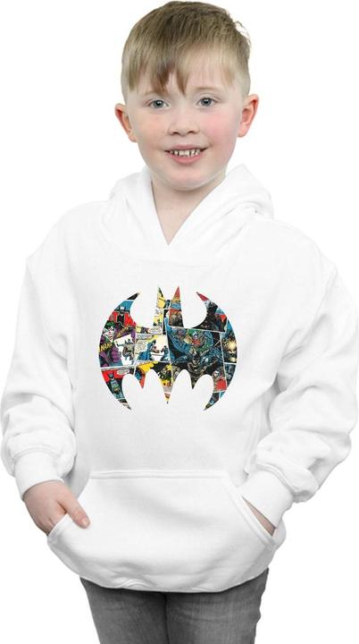 Immagine prodotto Batman Comic Book Logo Felpa con Cappuccio Ragazzi (128)