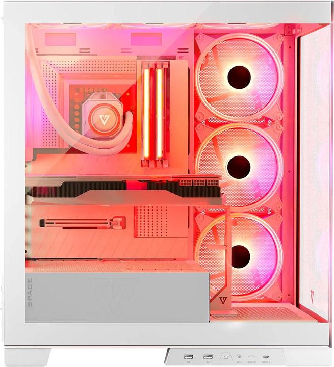 Image du produit Modecom Boîtier ordinateur Volcano SPACE APEX ARGB MIDI USB 3.0 X 2 CYPE-C blanc (ATX, mATX, Mini-ITX)