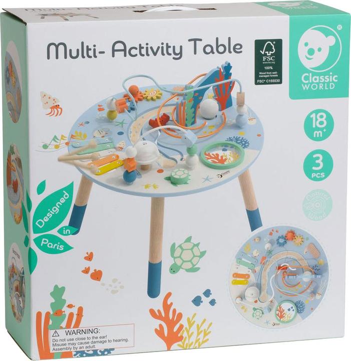 Actual product image Classic World Wooden activity table underwater world