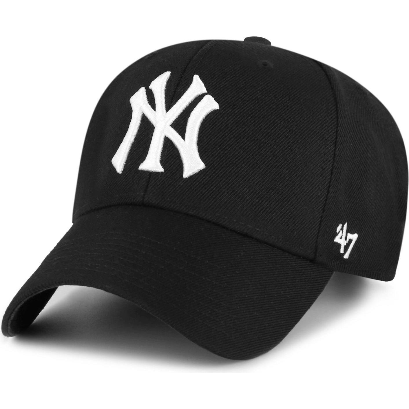 47 Brand, Herren, Cap, NY Yankees, Schwarz, (One Size)