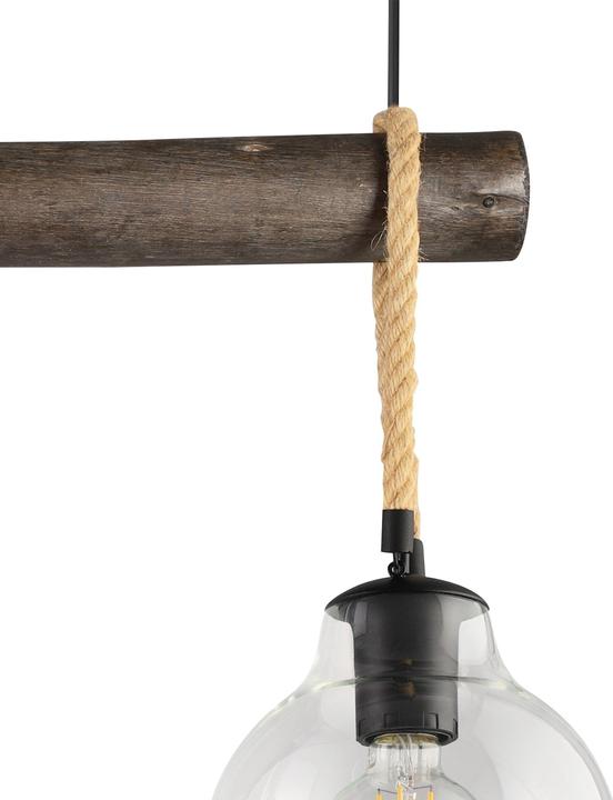 Actual product image EGLO Pendant lamp RODING 3x E27 Black / Brown (E27, 0 lm)