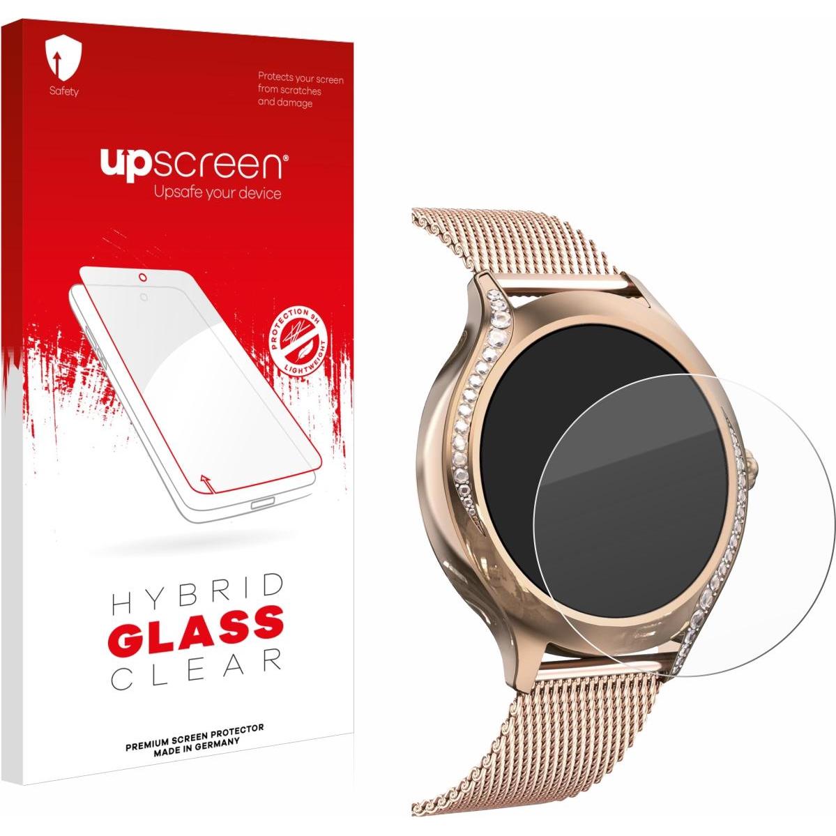 upscreen Schutzglas Schutzfolie Displayschutz Display Schutz Glas Folie klar, Smartwatch Schutzfolie, Transparent