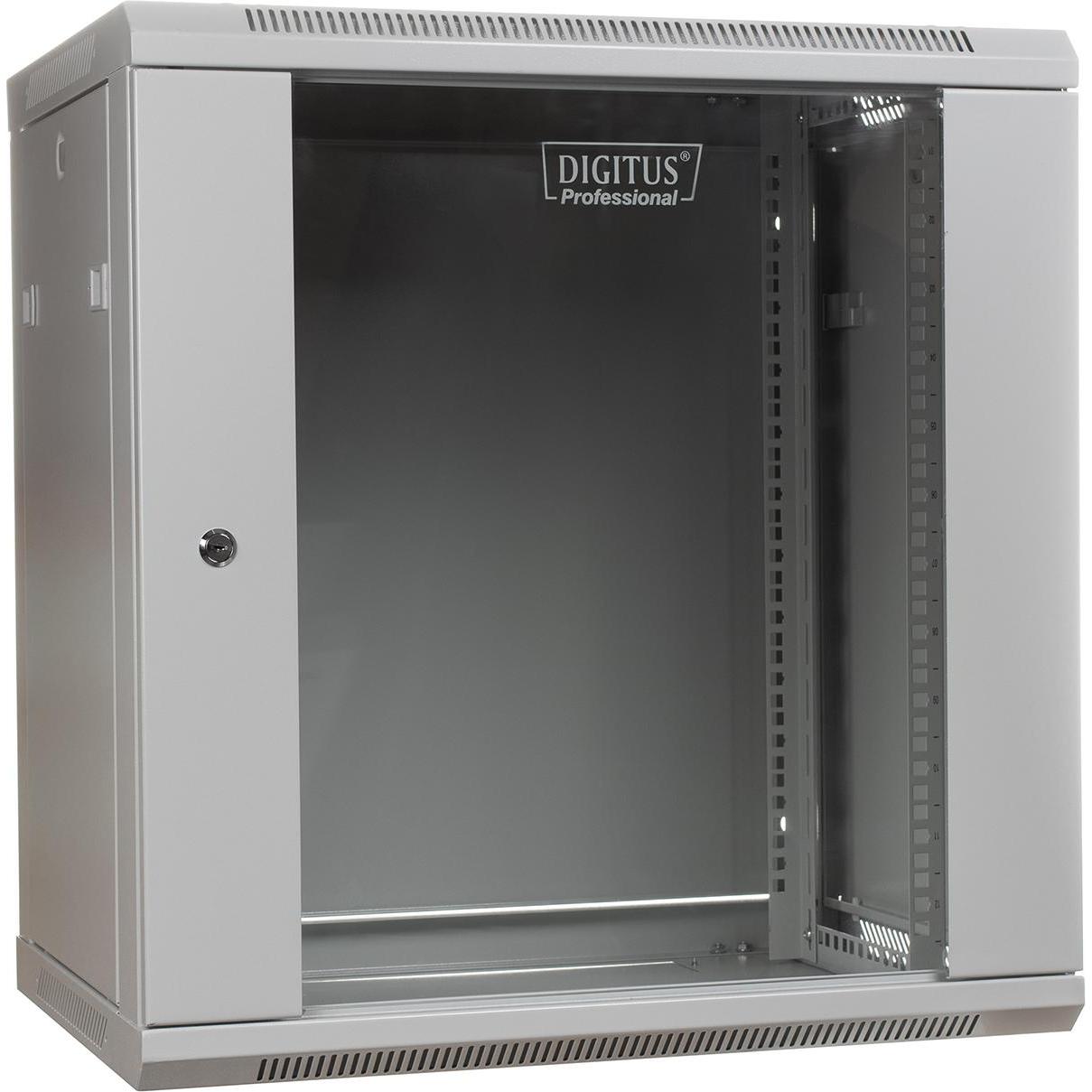 Digitus DN-WU19 12U/450 Wall Mou (12 HE, 19 Zoll Rack), Serverschrank, Grau